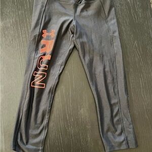 Under Armour Black HeatGear Compression Leggings with White Logo